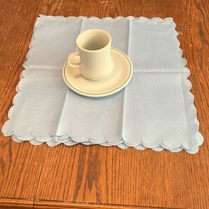 Vintage Baby Blue 6pcs  Dining Table Cover